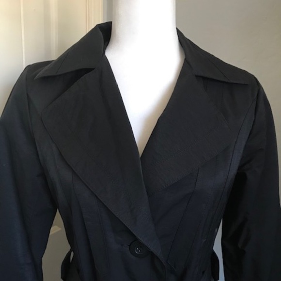 Ambition. Black Trench Coat. Size-Small - Picture 2 of 12